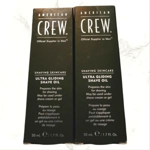 NIB, American Crew Ultra Gliding Shave Oil 1.7 oz,, set of 2